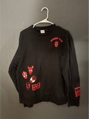 Spider-Man Black Graphic Sweatshirt Medium Marvel Comics